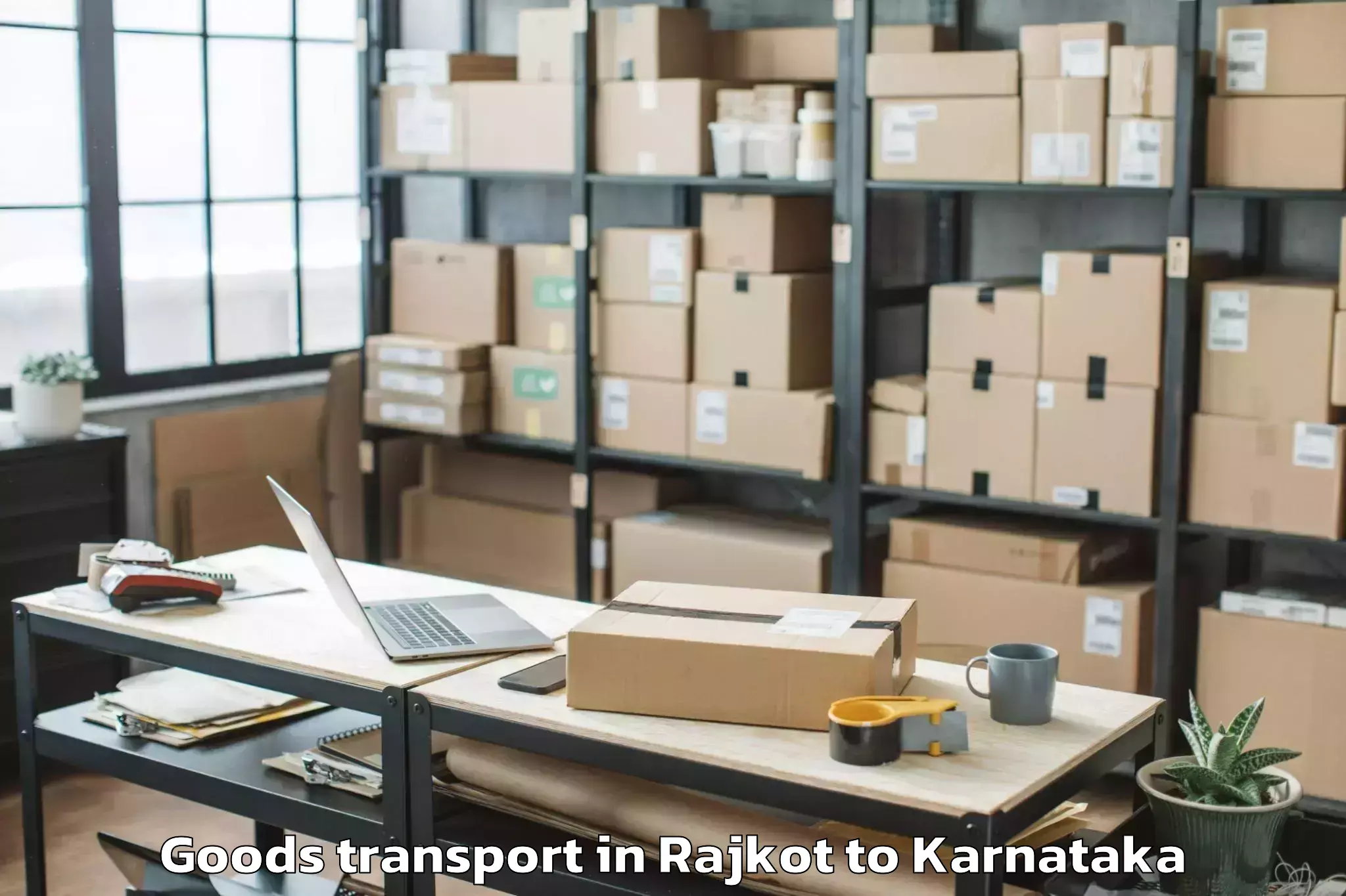 Leading Rajkot to Holalkere Rural Goods Transport Provider